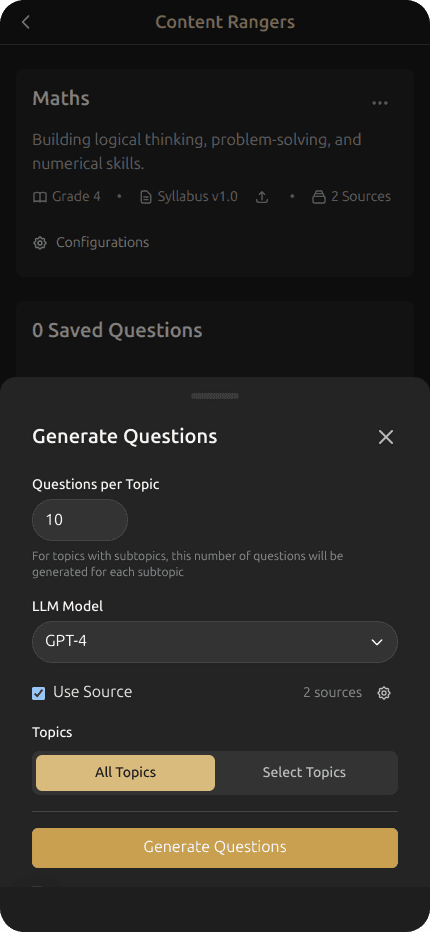Pre-generation confirmation