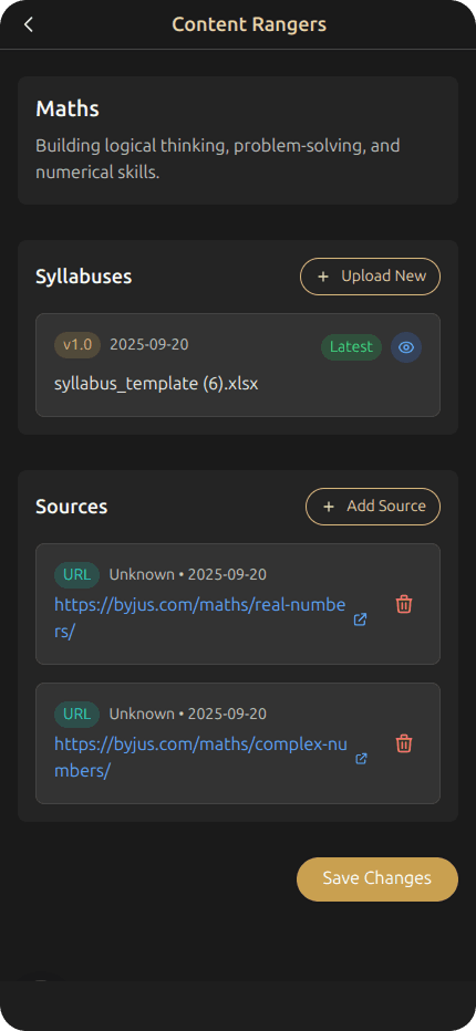 Subject configuration