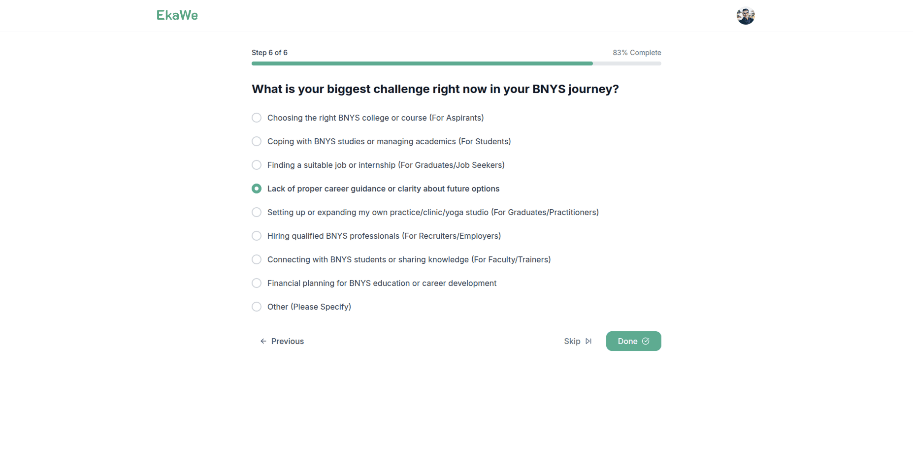 User Onboarding Flow - Step 6
