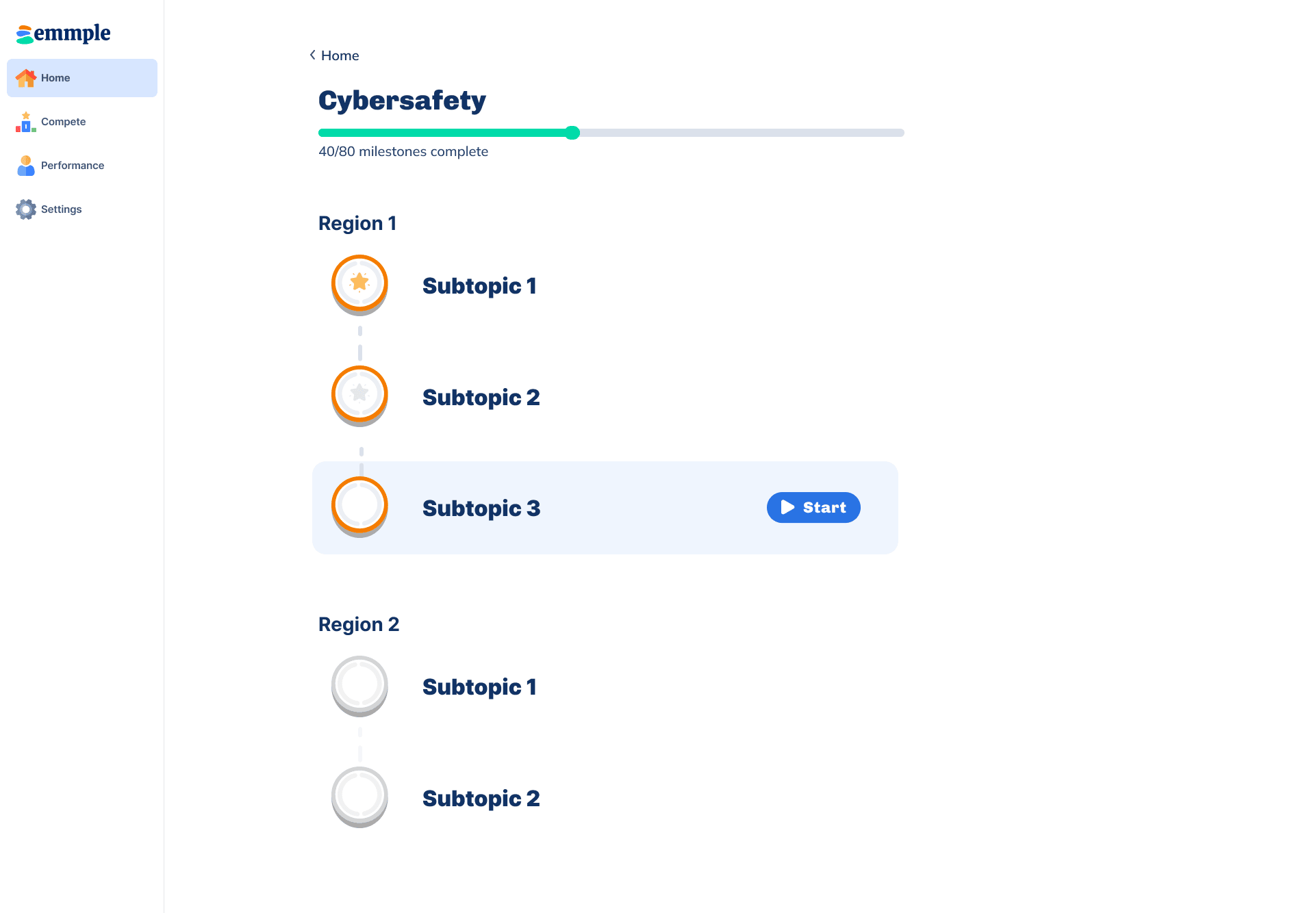 Alternative home view